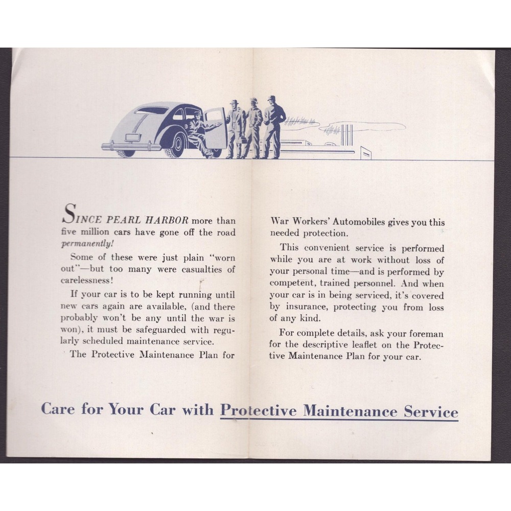 Vintage WWII Gulf Express Stop Station Rochester NY Car Maintenance Pamphlet - Picture 3 of 3